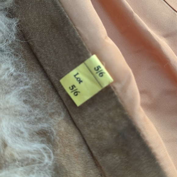 1970’s PENNY LANE STYLE TAN COAT LEATHER / SUADE VINTAGE BOHO - Picture 10 of 17